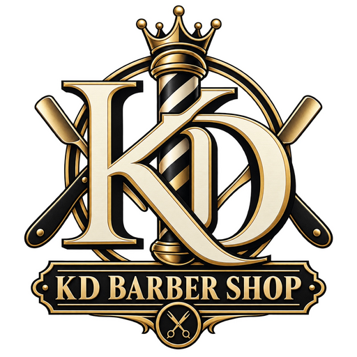 Logotipo de KD Barber Shop